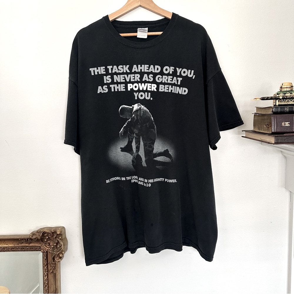 Y2K Distressed Jesus T-shirt